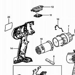 Black & Decker XTC18BK CORDLESS DRILL spare parts