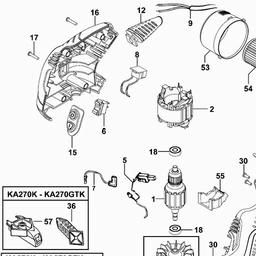 Black & Decker KA272 ORBITAL SANDER spare parts