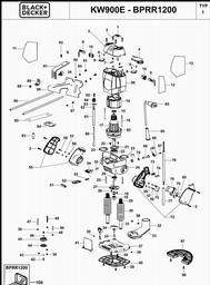 Black & Decker KW900E ROUTER ATTACH spare parts