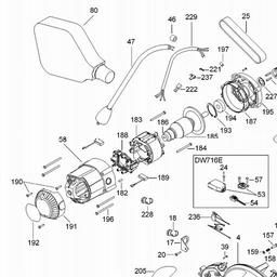 DeWalt DW716E spare parts