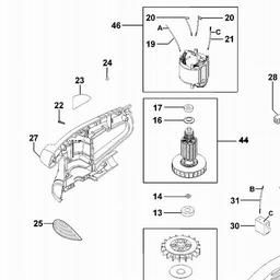 Black & Decker KA191EK RANDOM ORBIT SANDER spare parts