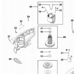 Black & Decker KA191EK RANDOM ORBIT SANDER spare parts