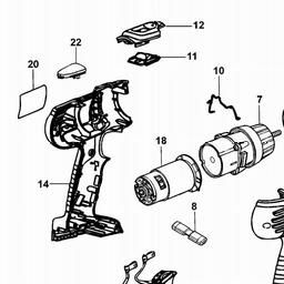 Black & Decker XTC24BK CORDLESS DRILL spare parts