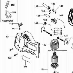 Black & Decker KS880EGT CUT SAW spare parts