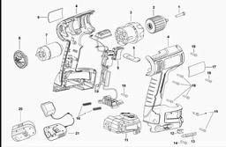 Black & Decker CL12K CORDLESS DRILL spare parts