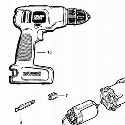 Black & Decker VP7250 CORDLESS DRILL spare parts