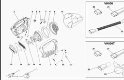 Black & Decker VH800 DUSTBUSTER spare parts
