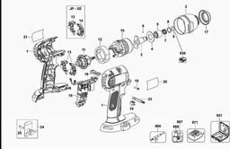 DeWalt DC827 spare parts