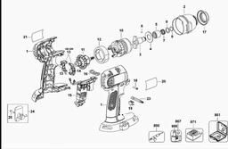 DeWalt DC835 spare parts
