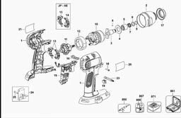 DeWalt DC837 spare parts