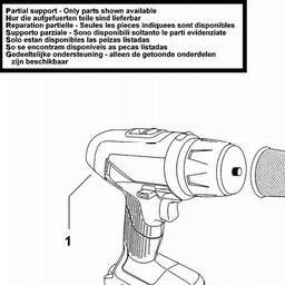 Black & Decker VPX1212 C'LESS DRILL/DRIVER spare parts