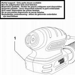Black & Decker KA400 ORBITAL SANDER spare parts