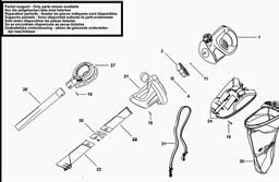 Black & Decker GW3010V BLOWVAC spare parts
