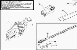 Black & Decker GT110 HEDGETRIMMER spare parts