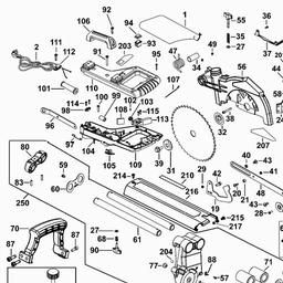 Black & Decker SMS254 MITRE SAW spare parts
