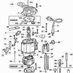 DeWalt DW625E spare parts