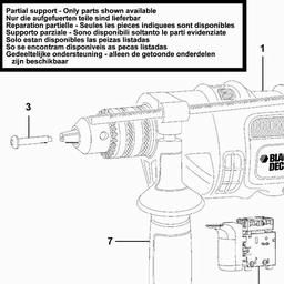 Black & Decker CD714RE HAMMER DRILL spare parts