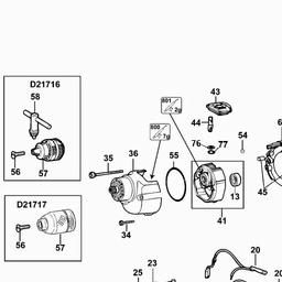 DeWalt D21716K spare parts