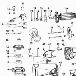 Black & Decker KG2300 ANGLE GRINDER spare parts