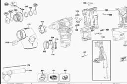 DeWalt DCH213 spare parts