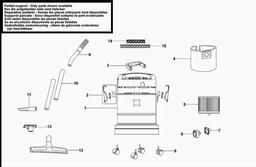 Black & Decker WBV1450 DUST EXTRACTOR spare parts
