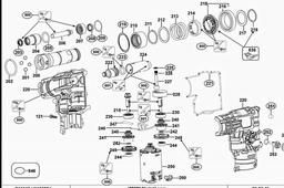 DeWalt DCH214 spare parts