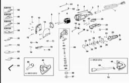Black & Decker MT250 OSCILLATING TOOL spare parts