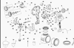 Black & Decker BDPS600 SPRAY GUN spare parts