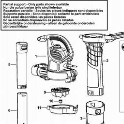Black & Decker GW3030 BLOWER VAC spare parts