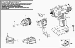 Black & Decker EGBL18 C'LESS DRILL/DRIVER spare parts