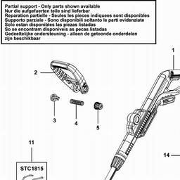 Black & Decker STC1815 CORDLESS STRING TRIMMER spare parts