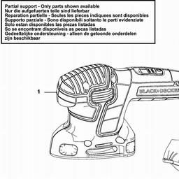 Black & Decker KA2500 PALM GRIP SANDER spare parts