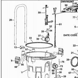 DeWalt DWV902MT spare parts