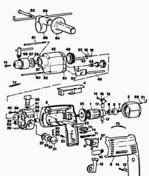 Black & Decker D310RLE HAMMER DRILL spare parts