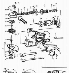 Black & Decker SR823E ANGLE GRINDER spare parts
