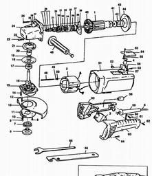 Black & Decker P5903 ANGLE GRINDER spare parts