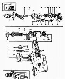 Black & Decker P1219 DRILL spare parts