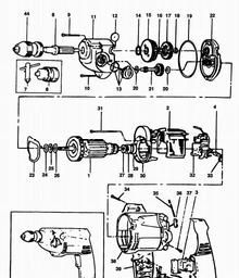 Black & Decker P1246 DRILL spare parts