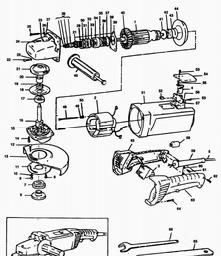 Black & Decker P5703 ANGLE GRINDER spare parts