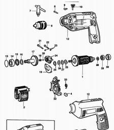 Black & Decker P2168 DRILL spare parts
