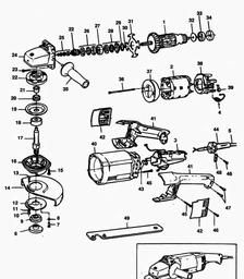 Black & Decker P5741 ANGLE GRINDER spare parts