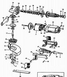 Black & Decker P5751 ANGLE GRINDER spare parts