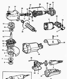 Black & Decker P5412 ANGLE GRINDER spare parts