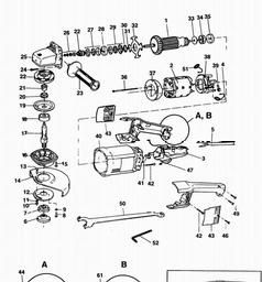 Black & Decker P5951 ANGLE GRINDER spare parts