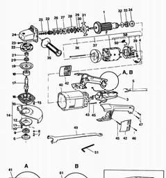 Black & Decker P5931 ANGLE GRINDER spare parts