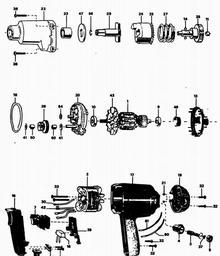 Black & Decker P8601 IMPACT WRENCH spare parts