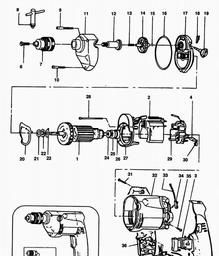 Black & Decker P1151 DRILL spare parts