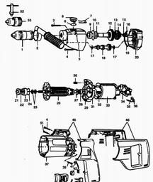 Black & Decker P1621 DRILL spare parts