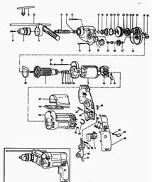 Black & Decker P2214 HAMMER DRILL spare parts
