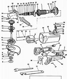 Black & Decker P5916 ANGLE GRINDER spare parts